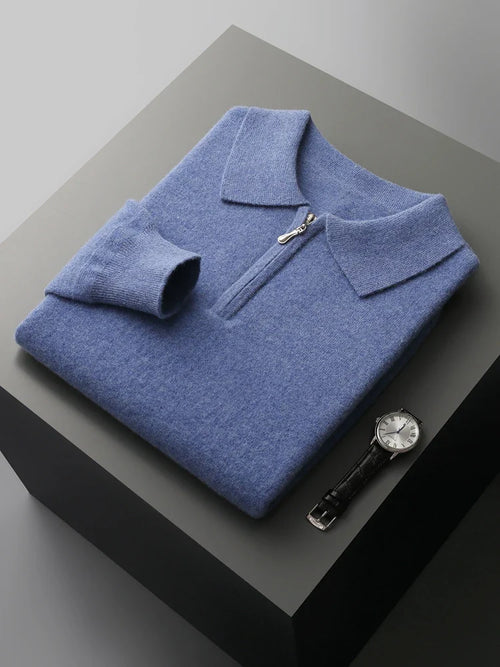 Mason | Merino Zip-Up Polo Sweater