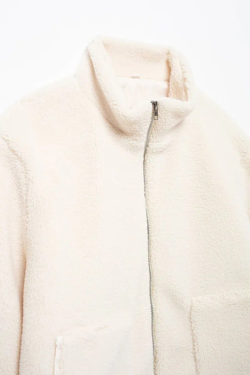 Avery | Oversized Cozy Fleece Jacket - Melvida Montréal