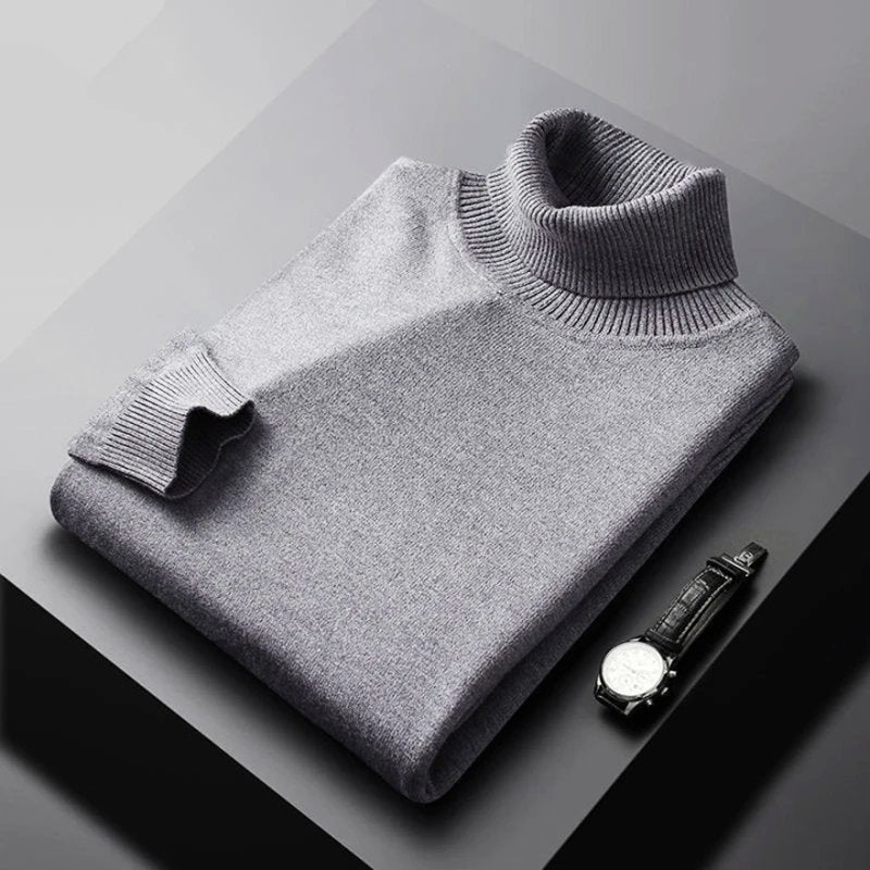 Charles | Luxurious Suave Turtleneck Sweater - Melvida Montréal