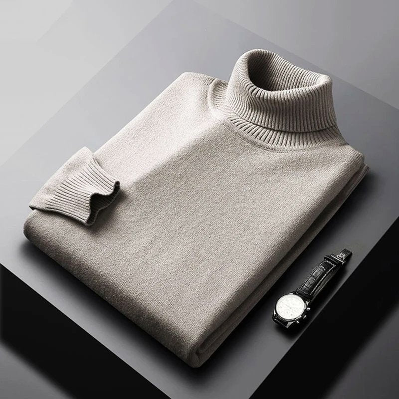 Charles | Luxurious Suave Turtleneck Sweater - Melvida Montréal