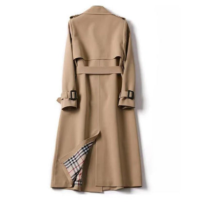 Emily | Casual Elegant Long - Sleeve Trench Coat - Melvida Montréal